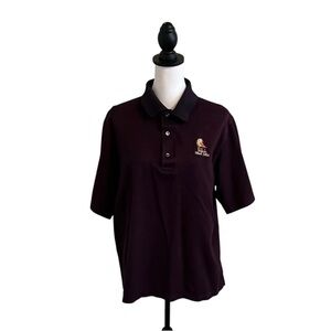 Purple Polo S/S Shirt with Embroidered Logo Size L